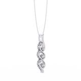 WOKE™ 14k Gold set .55 CARATS round and pear drop chain in 14k Gold