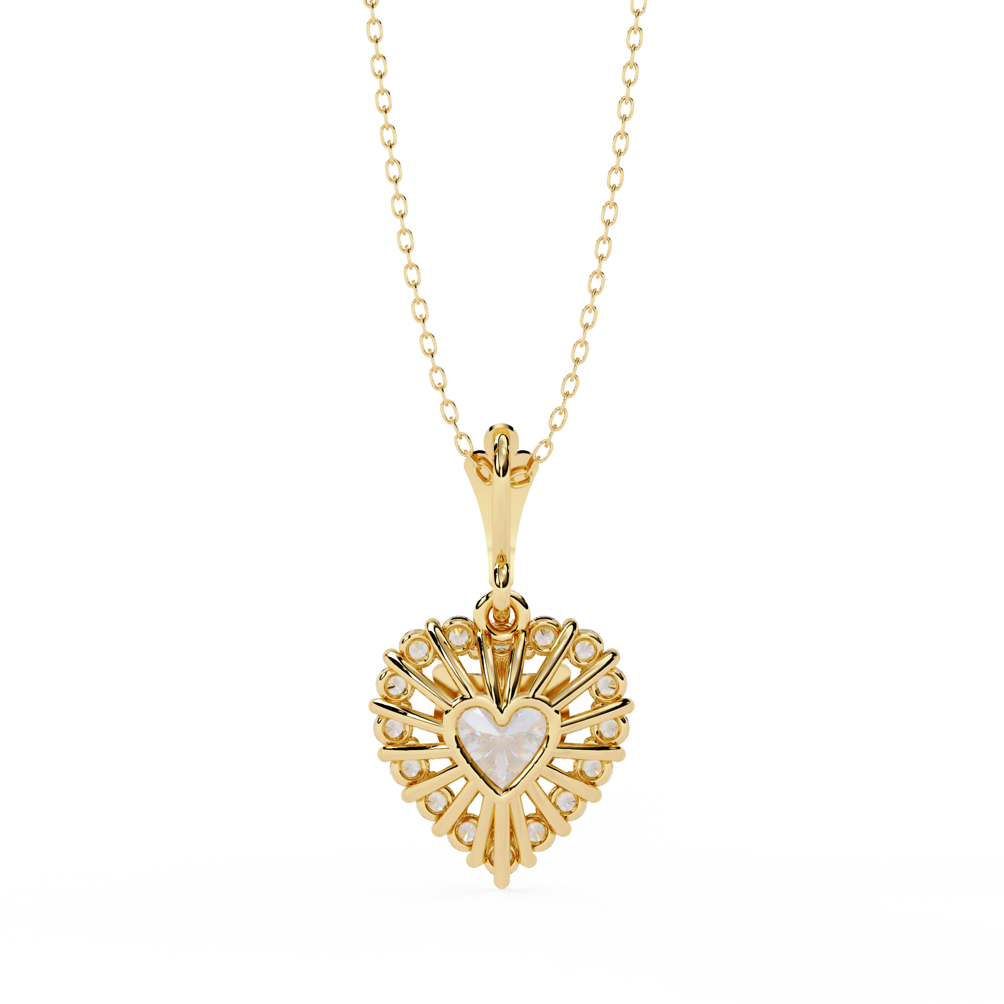 WOKE™ 14k 1.3 CT round diamond neck chain in 14k Gold