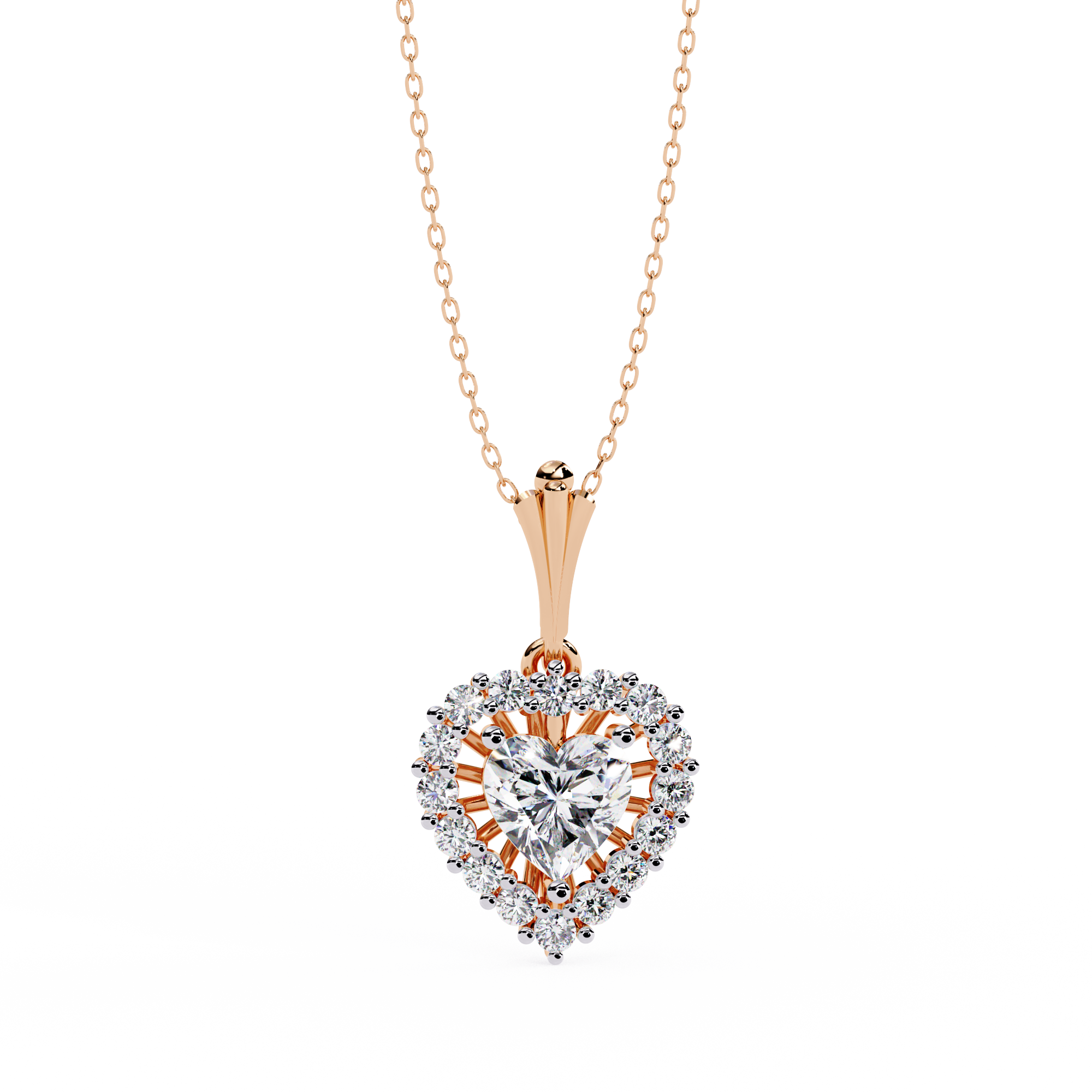 WOKE™ 14k 1.3 CT round diamond neck chain in 14k Gold