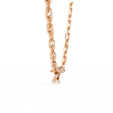 WOKE™ 14k Gold set .55 CARATS round and pear drop chain in 14k Gold