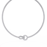 WOKE™ 14k Gold set 9.55 CARATS round and pear drop chain in 14k Gold