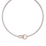 WOKE™ 14k Gold set 9.55 CARATS round and pear drop chain in 14k Gold