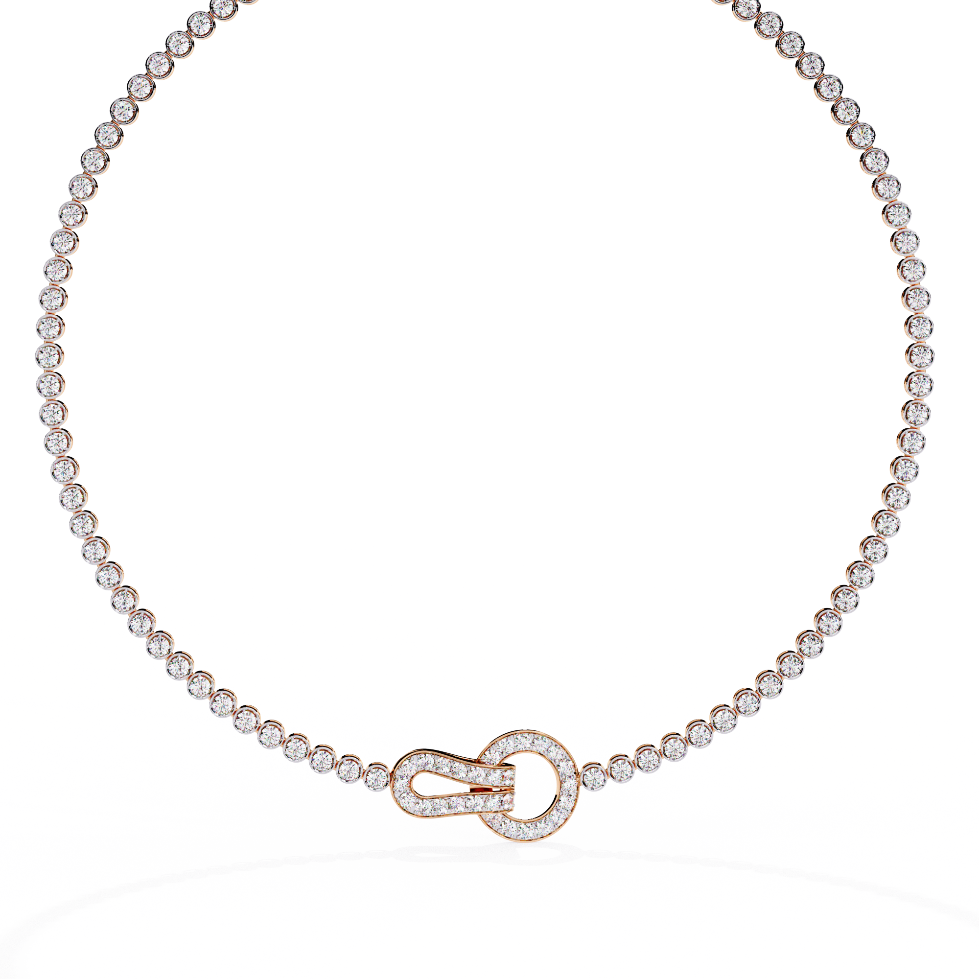 WOKE™ 14k Gold set 9.55 CARATS round and pear drop chain in 14k Gold