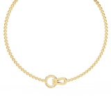 WOKE™ 14k Gold set 9.55 CARATS round and pear drop chain in 14k Gold