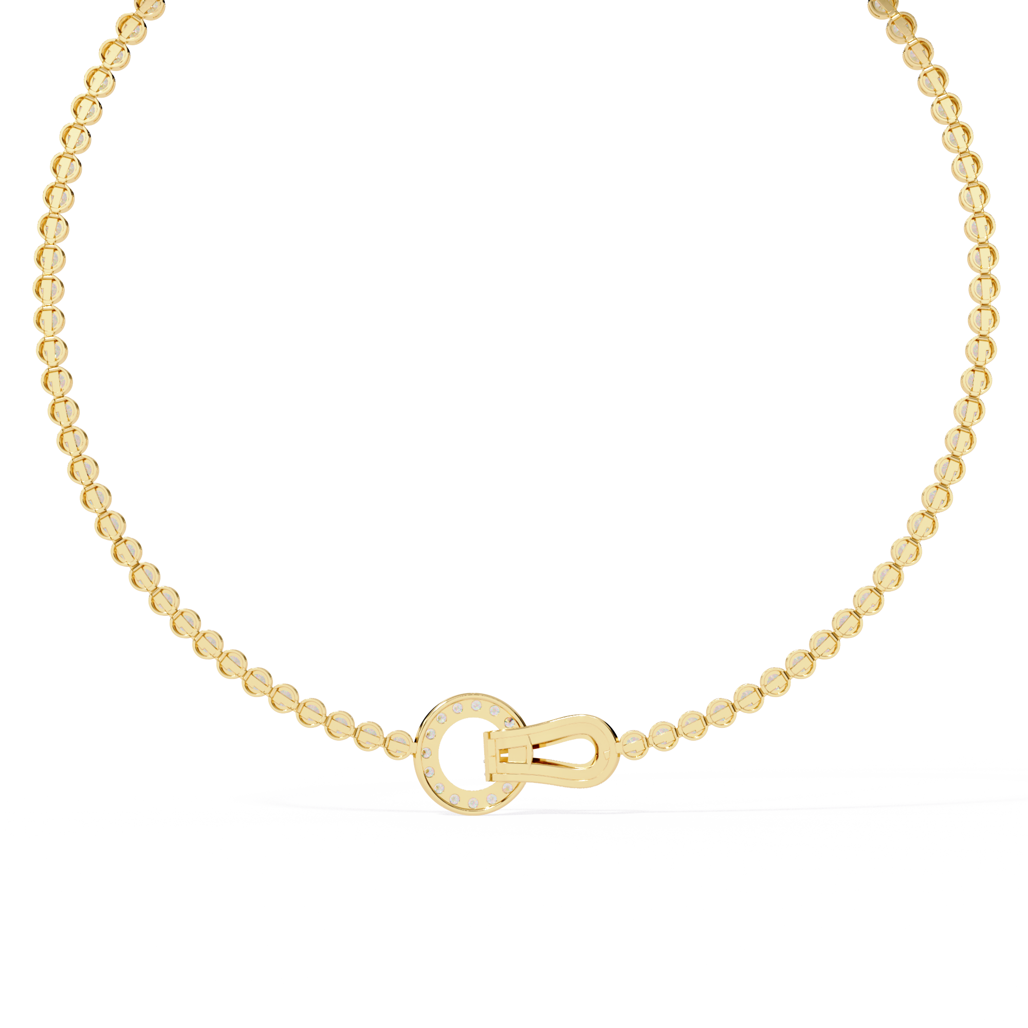 WOKE™ 14k Gold set 9.55 CARATS round and pear drop chain in 14k Gold