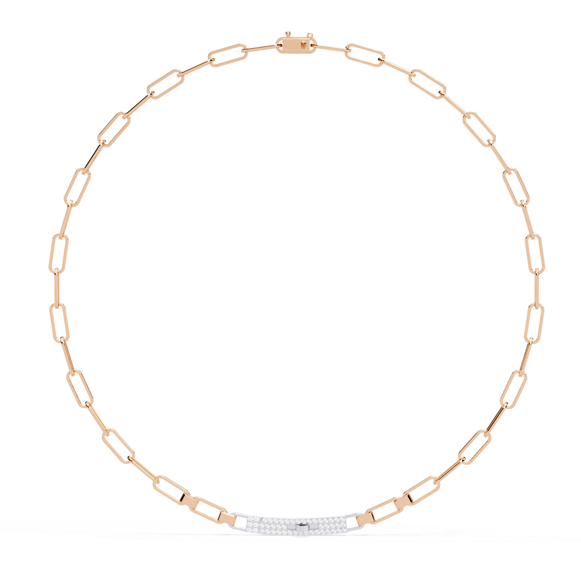 WOKE™ 14k Gold set 1.55 CARATS round and pear drop chain in 14k Gold