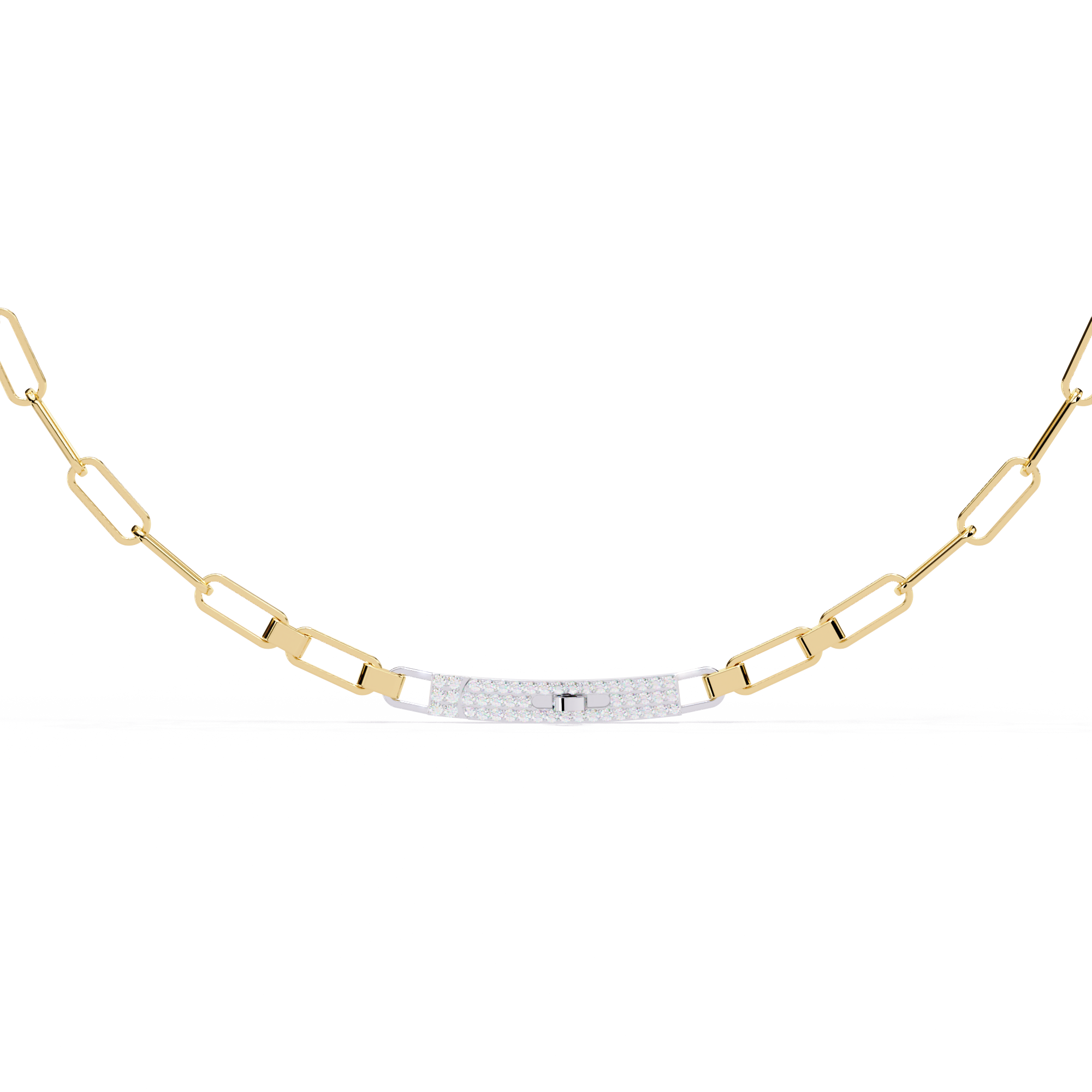 WOKE™ 14k Gold set 1.55 CARATS round and pear drop chain in 14k Gold