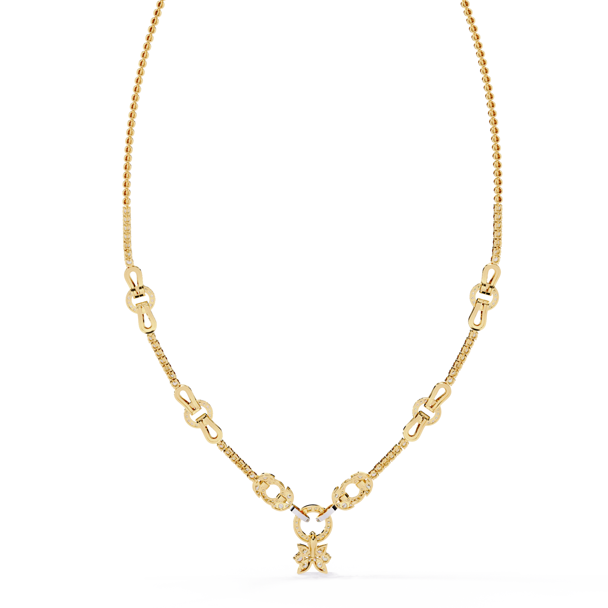 WOKE ™ 3.2 CT CONTEMPRORY NECKLACE IN 14K GOLD