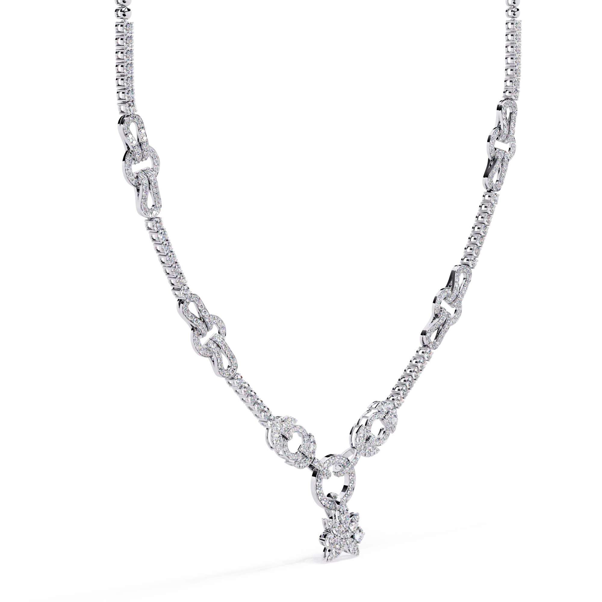 WOKE ™ 3.2 CT CONTEMPRORY NECKLACE IN 14K GOLD