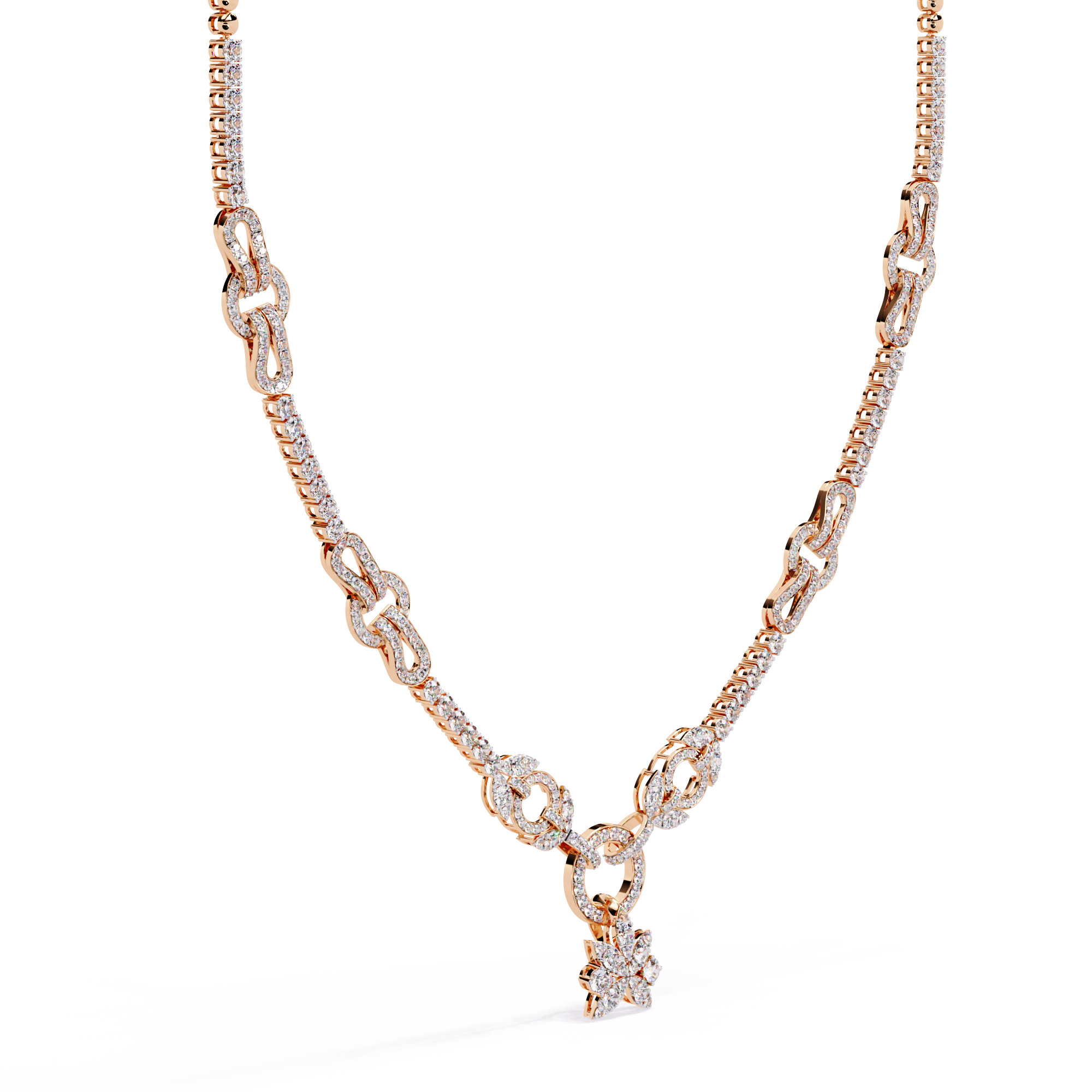 WOKE ™ 3.2 CT CONTEMPRORY NECKLACE IN 14K GOLD
