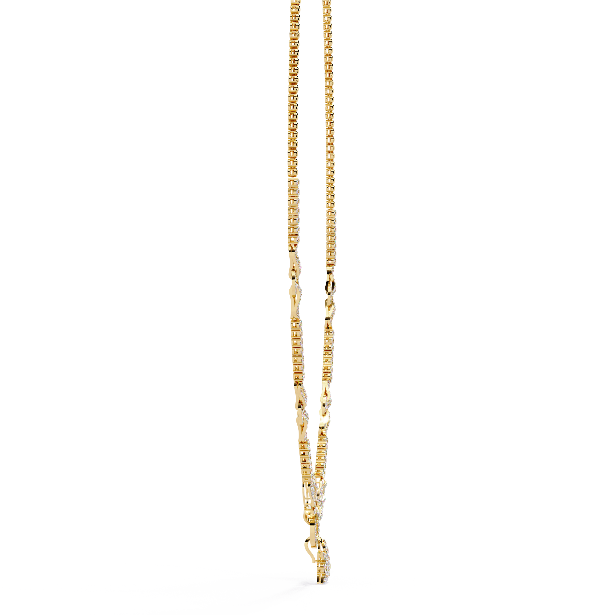 WOKE ™ 3.2 CT CONTEMPRORY NECKLACE IN 14K GOLD