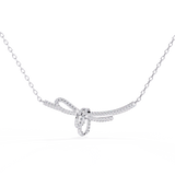 WOKE ™ 2.2 CT BOW NECKLAVE IN 14K GOLD