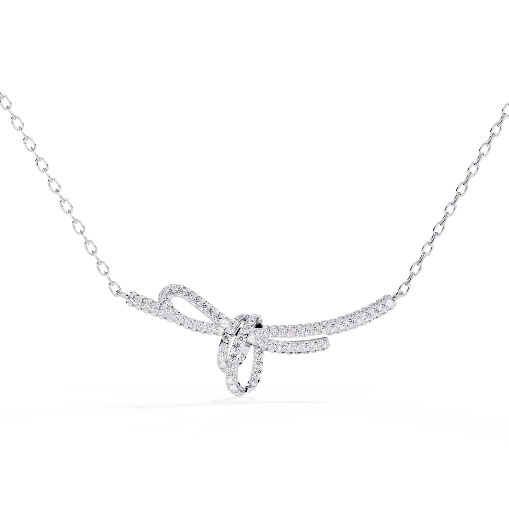 WOKE ™ 2.2 CT BOW NECKLAVE IN 14K GOLD
