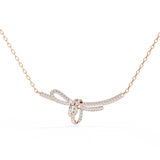 WOKE ™ 2.2 CT BOW NECKLAVE IN 14K GOLD