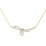 WOKE ™ 2.2 CT BOW NECKLAVE IN 14K GOLD