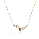 WOKE ™ 2.2 CT BOW NECKLAVE IN 14K GOLD