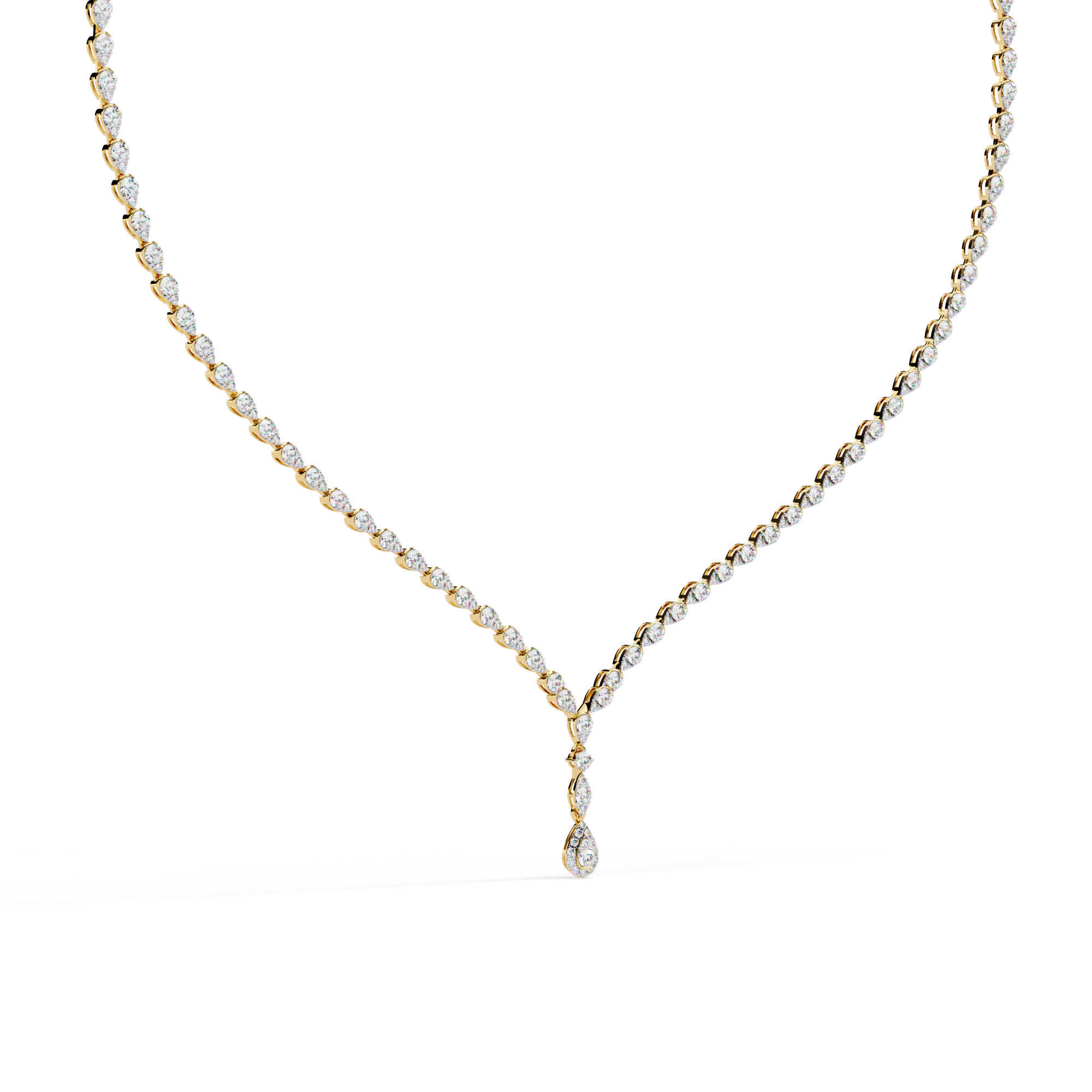 WOKE ™ 13.2 CT Pear cut drop Moissanite NECKLACE
