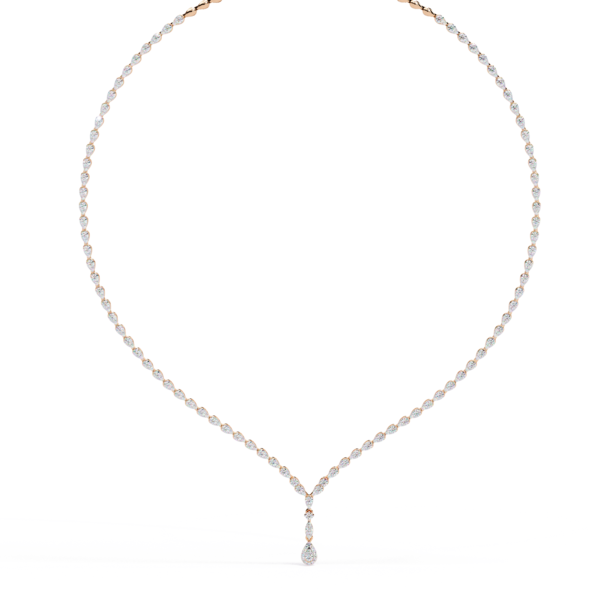 WOKE ™ 13.2 CT Pear cut drop Moissanite NECKLACE