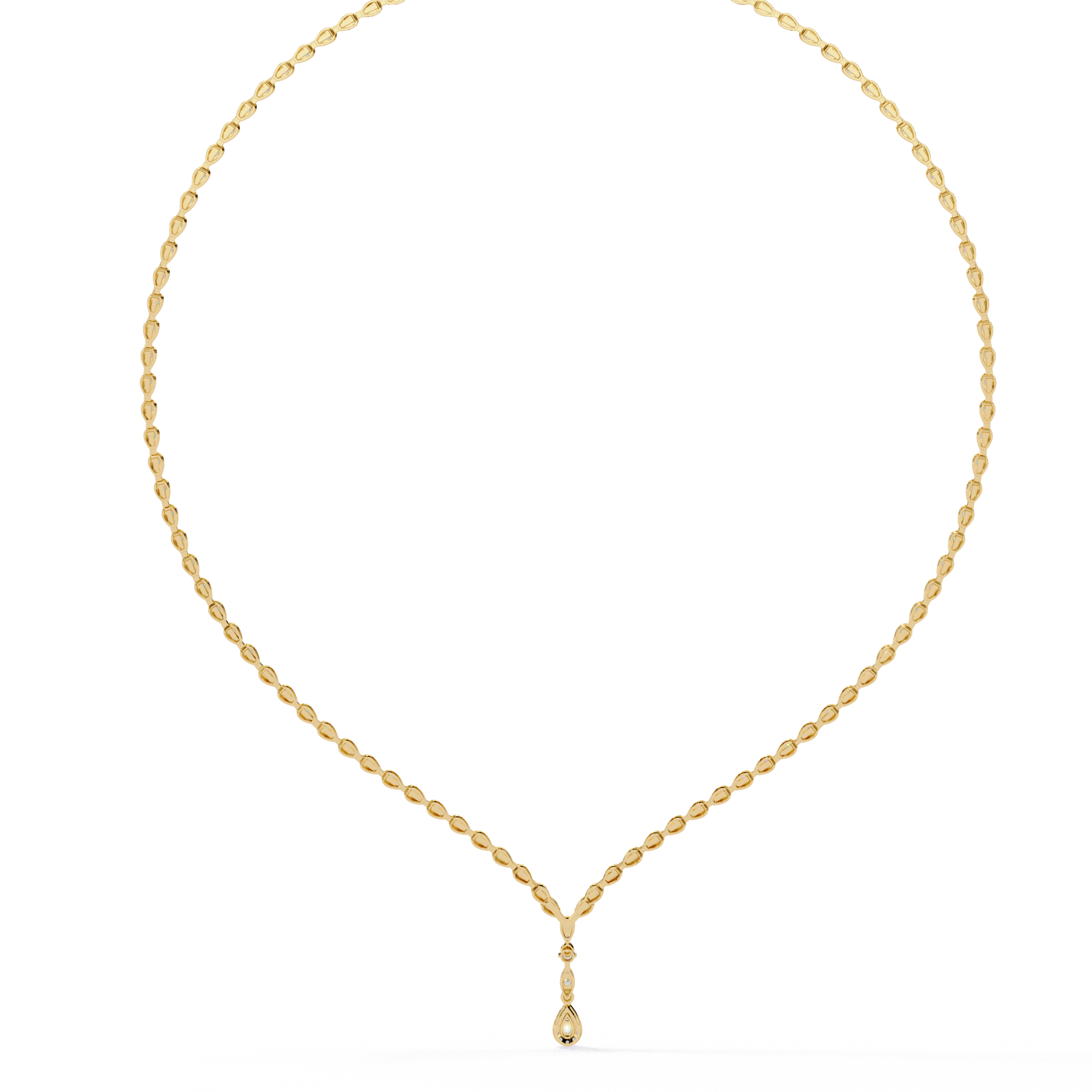 WOKE ™ 13.2 CT Pear cut drop Moissanite NECKLACE