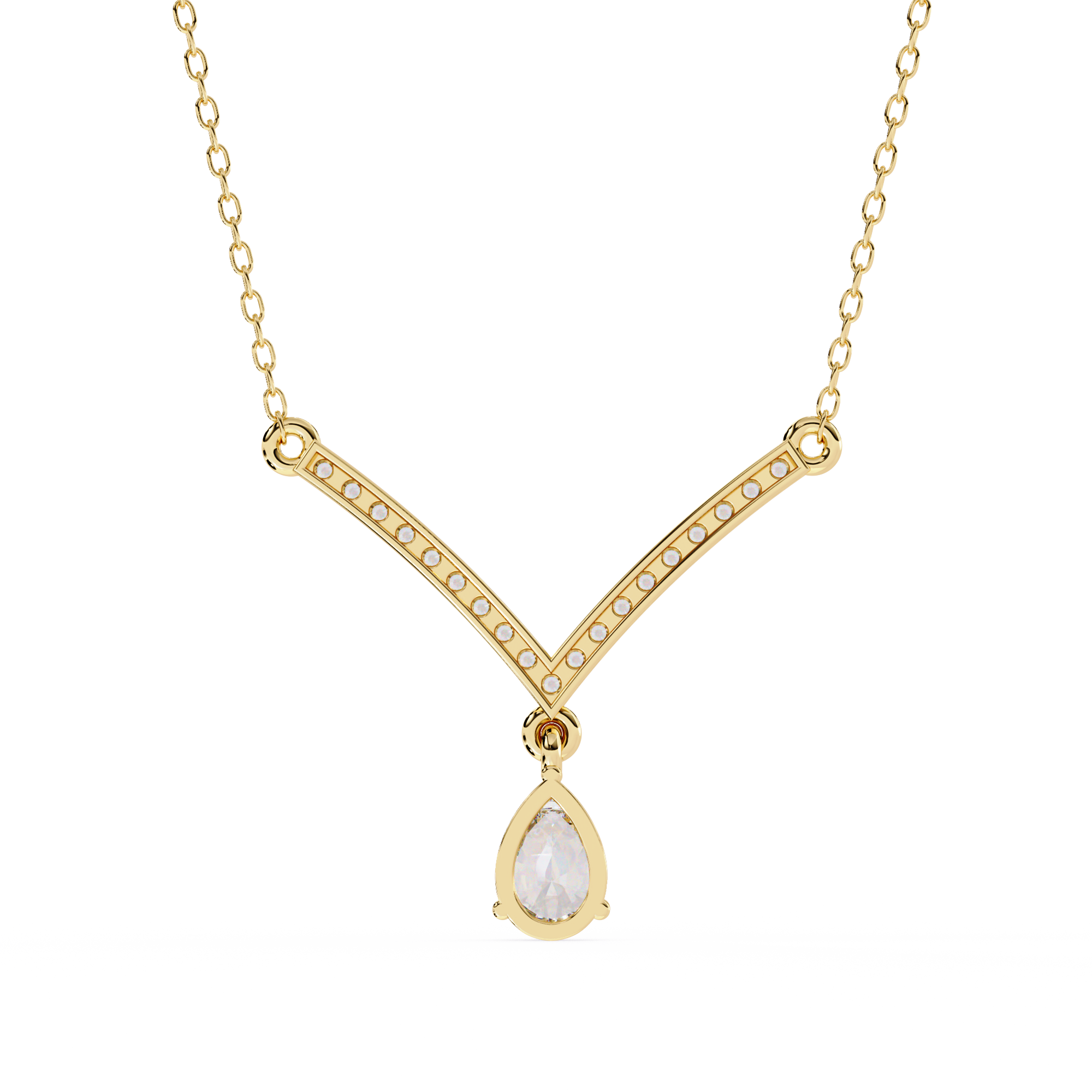 WOKE ™ 1.12 CT layered princess and emerald cut drop diamond necklace IN 14K GOLD