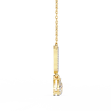 WOKE ™ 1.12 CT layered princess and emerald cut drop diamond necklace IN 14K GOLD