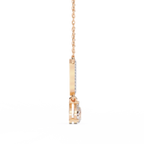 WOKE ™ 1.12 CT layered princess and emerald cut drop diamond necklace IN 14K GOLD