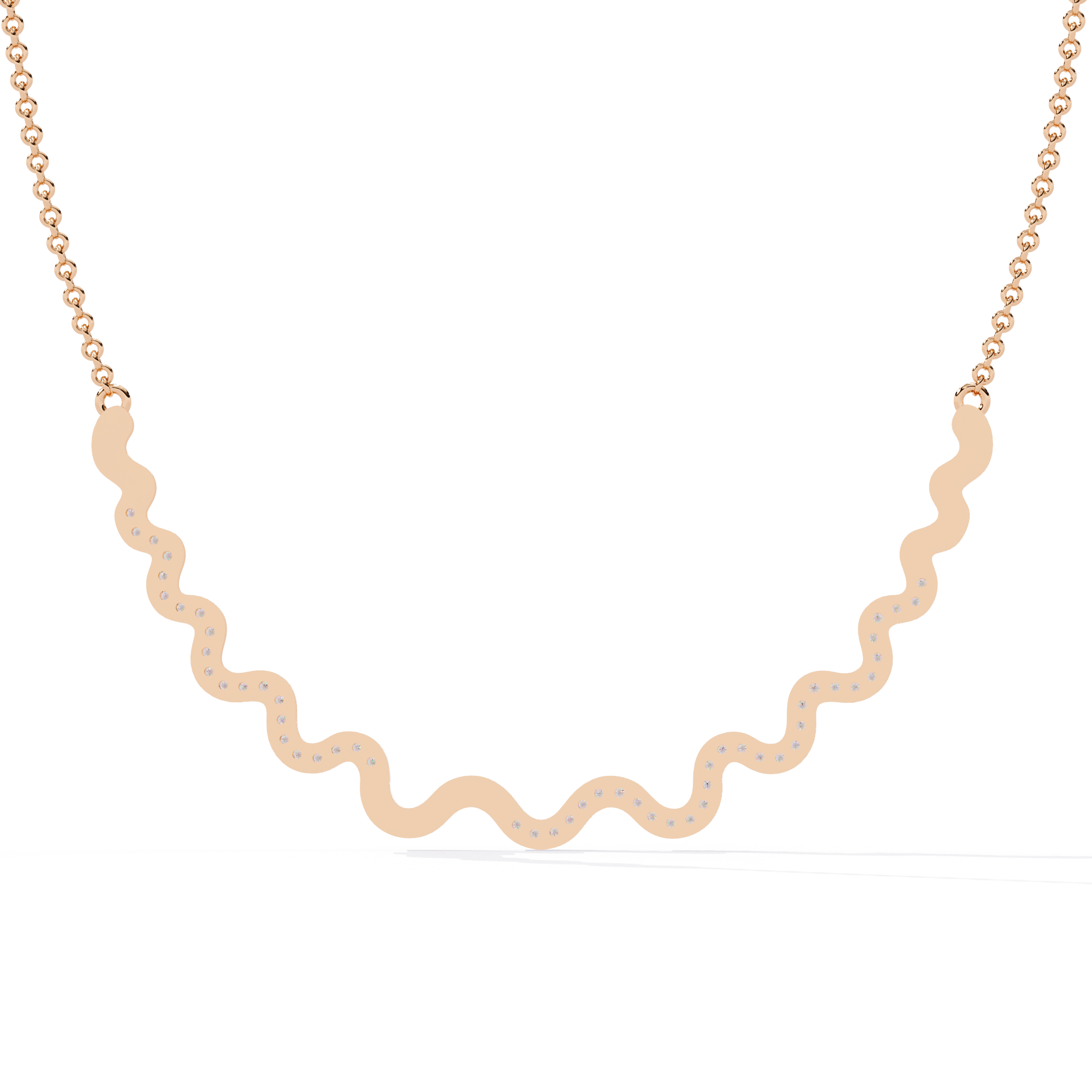 WOKE™ 14k 1.52 CT Wavy diamond chain in 14k Gold