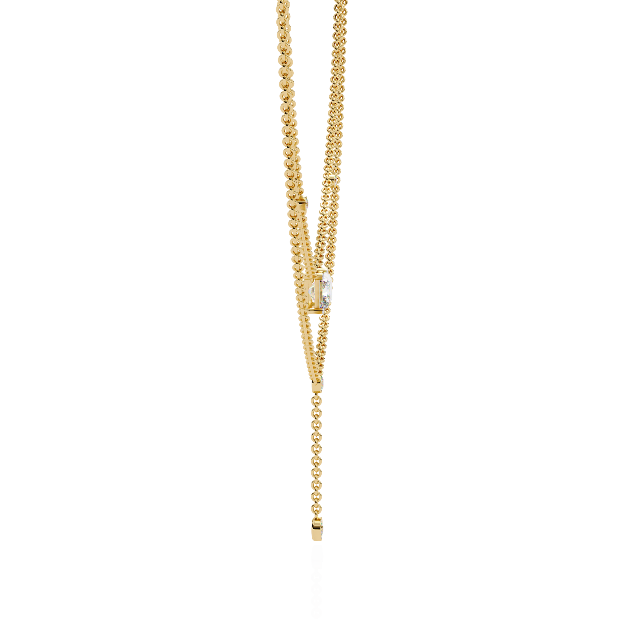 WOKE™ 14k 1.12 CT knitted diamond chain in 14k Gold