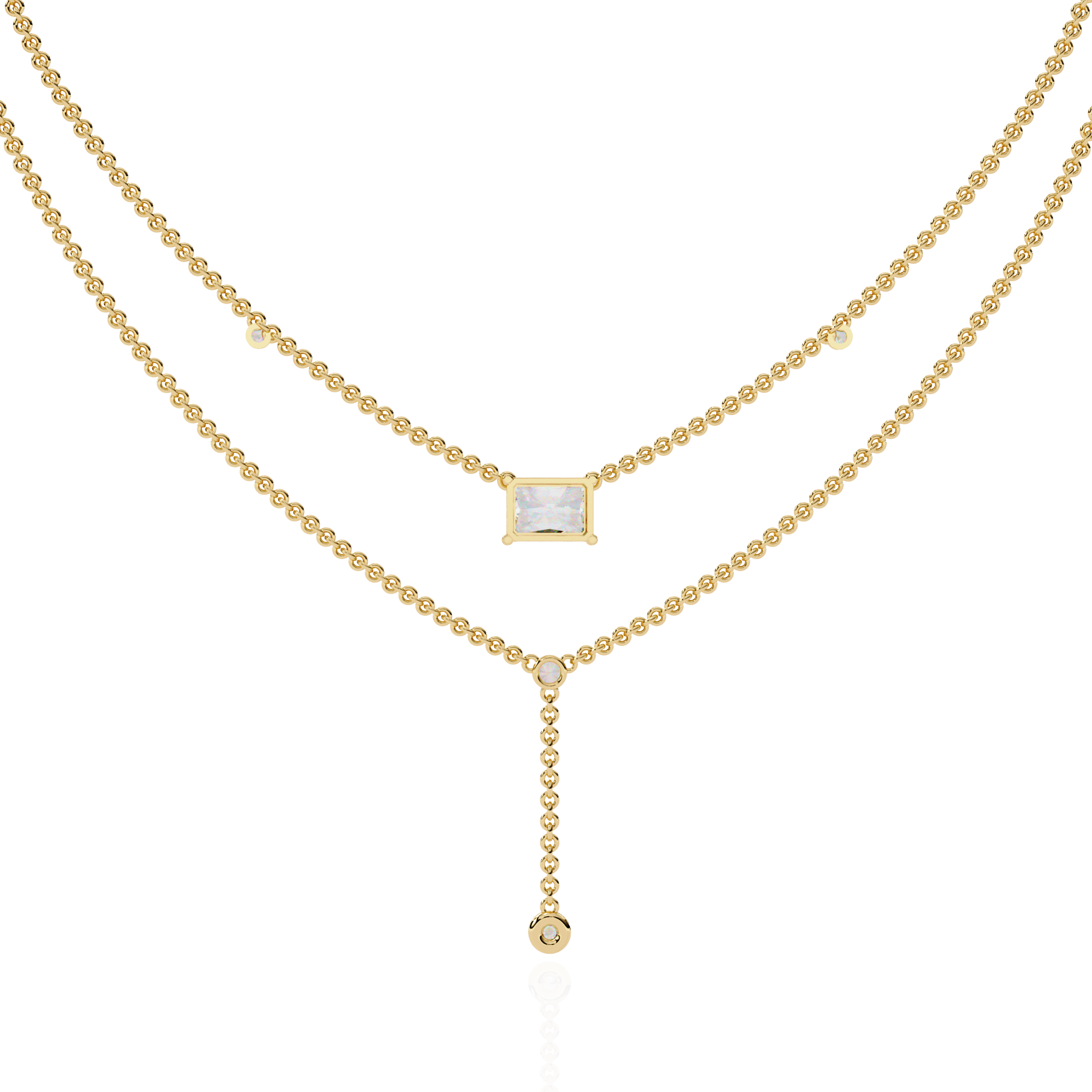 WOKE™ 14k 1.12 CT knitted diamond chain in 14k Gold