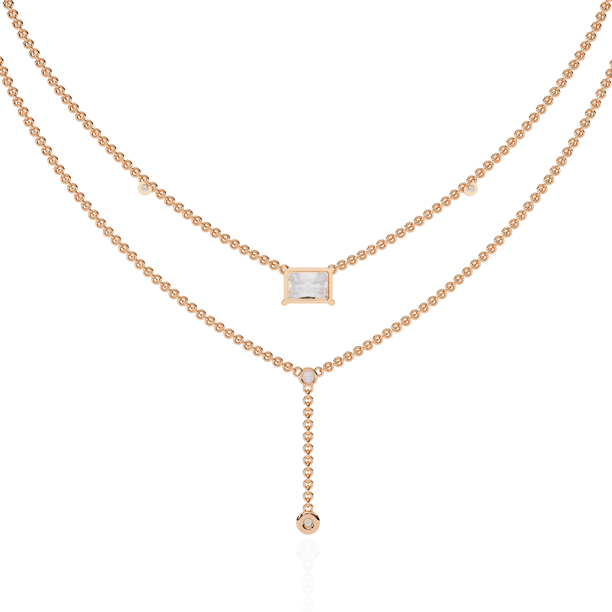 WOKE™ 14k 1.12 CT knitted diamond chain in 14k Gold