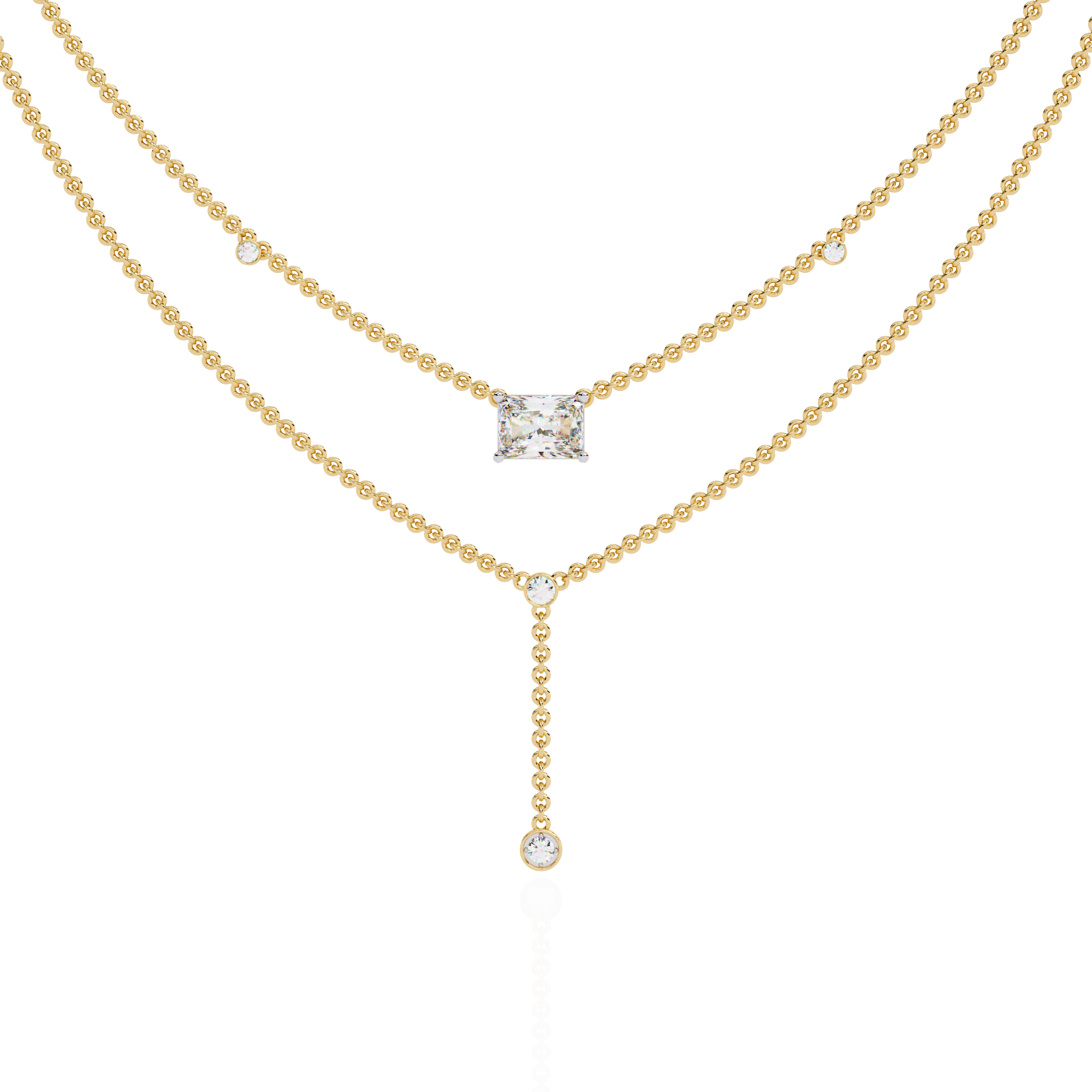 WOKE™ 14k 1.12 CT knitted diamond chain in 14k Gold