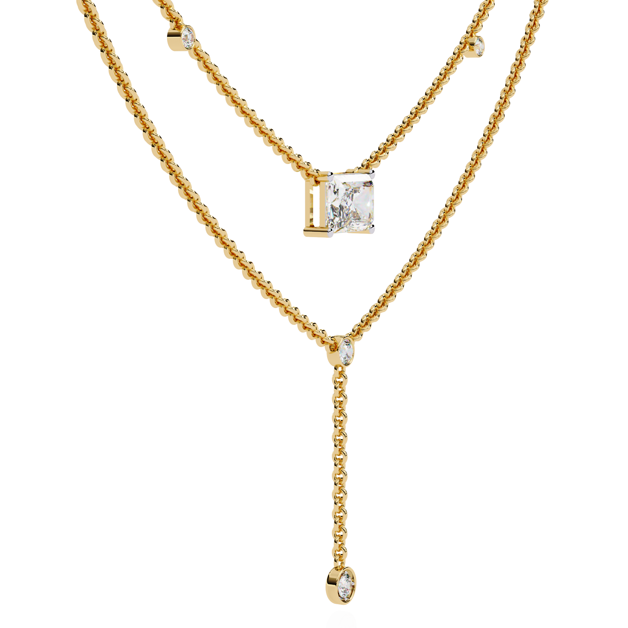 WOKE™ 14k 1.12 CT knitted diamond chain in 14k Gold