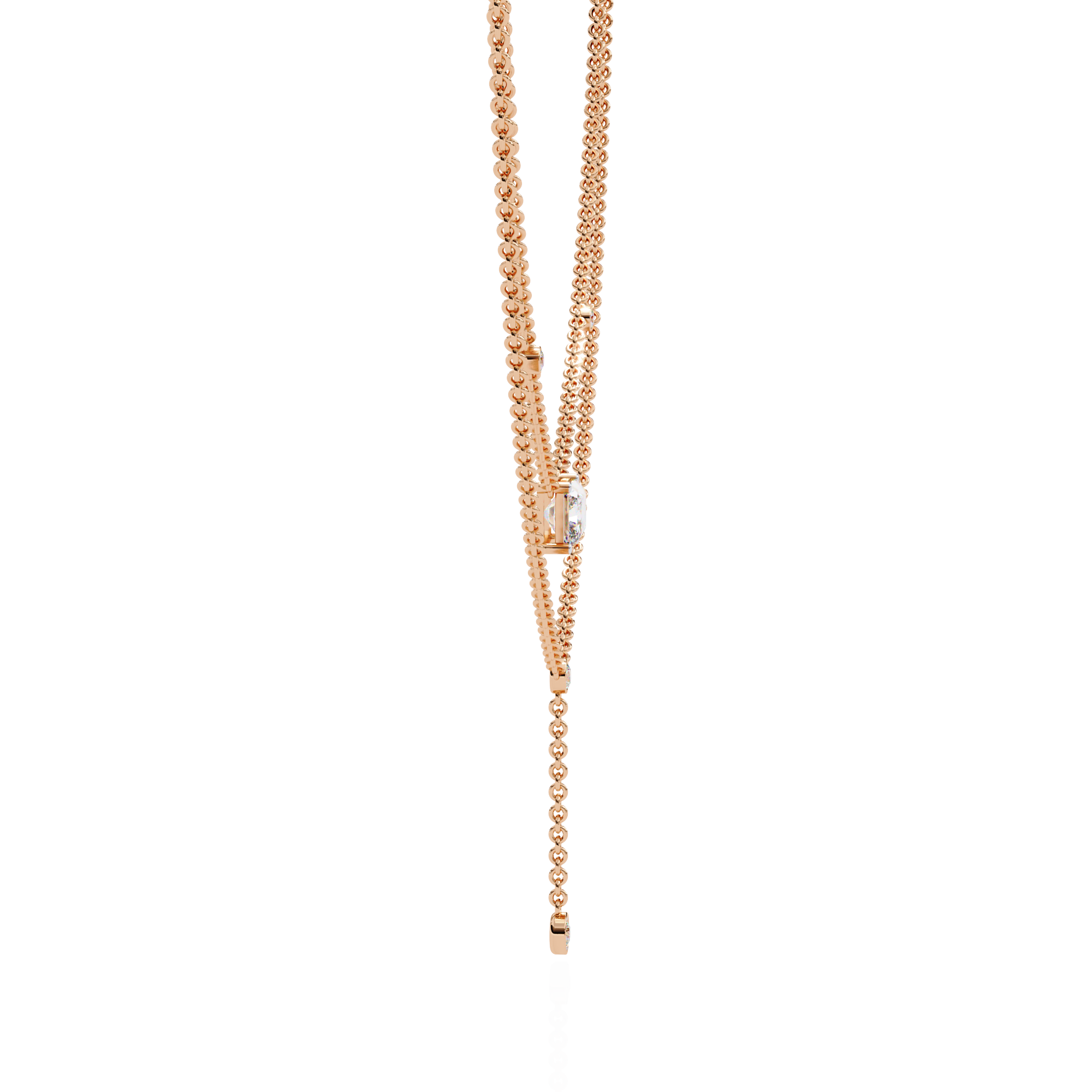 WOKE™ 14k 1.12 CT knitted diamond chain in 14k Gold