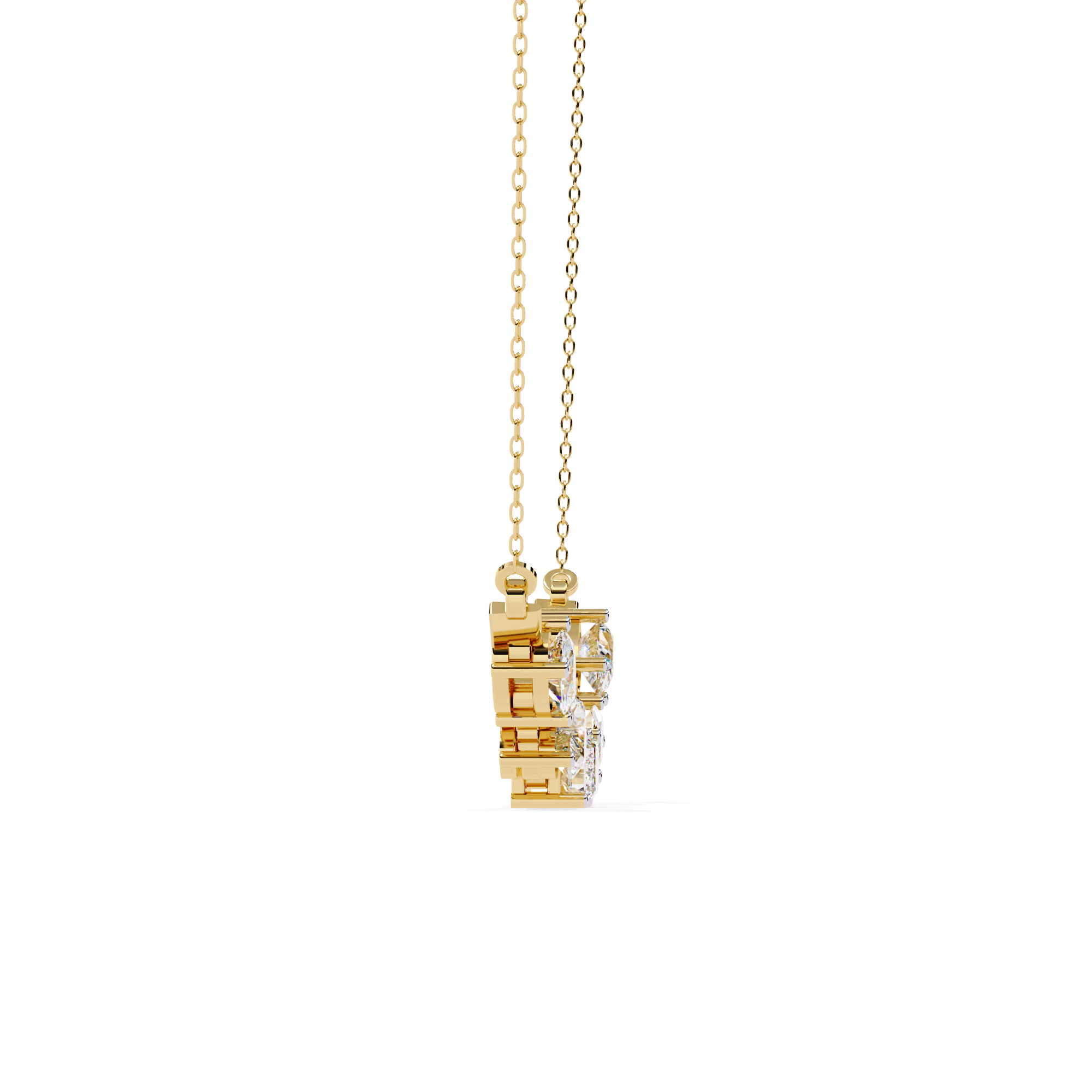 WOKE™ 14k 3.4 CT mix carats diamond chain in 14k Gold