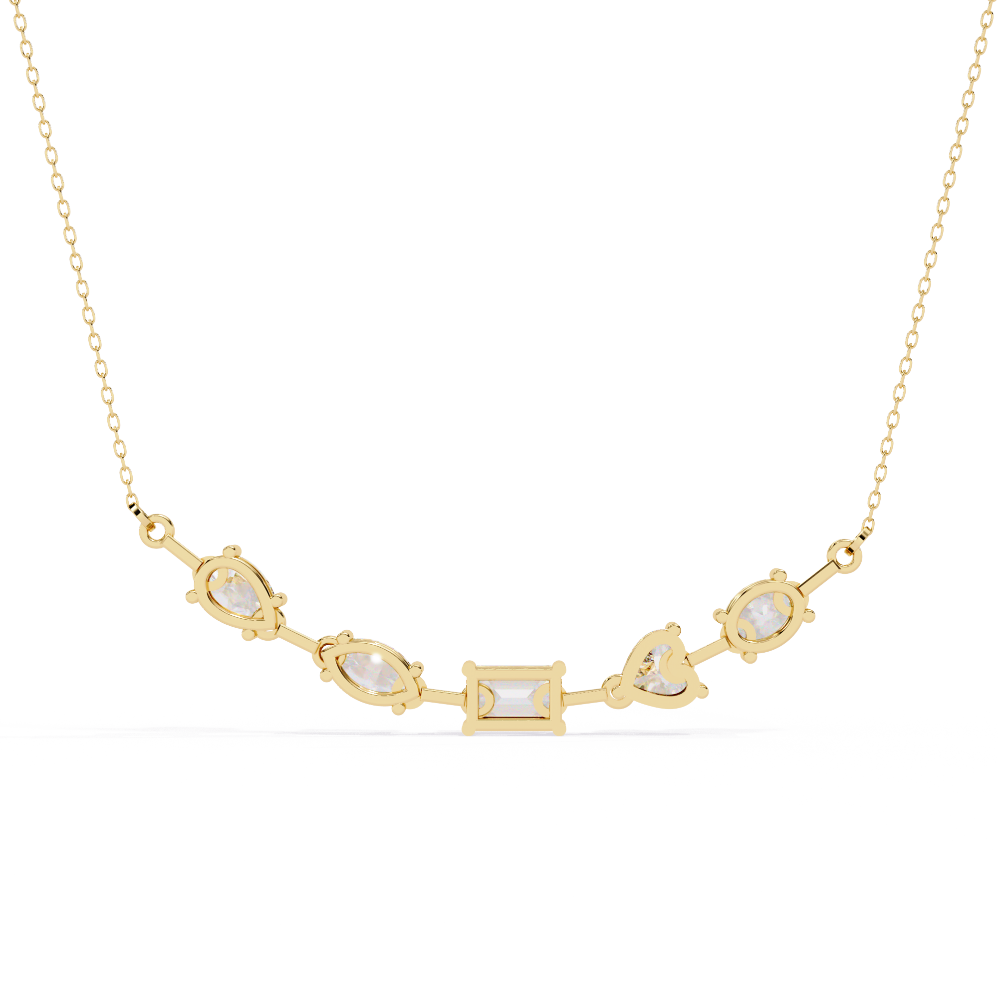 WOKE™ 14k 3.4 CT mix carats diamond chain in 14k Gold