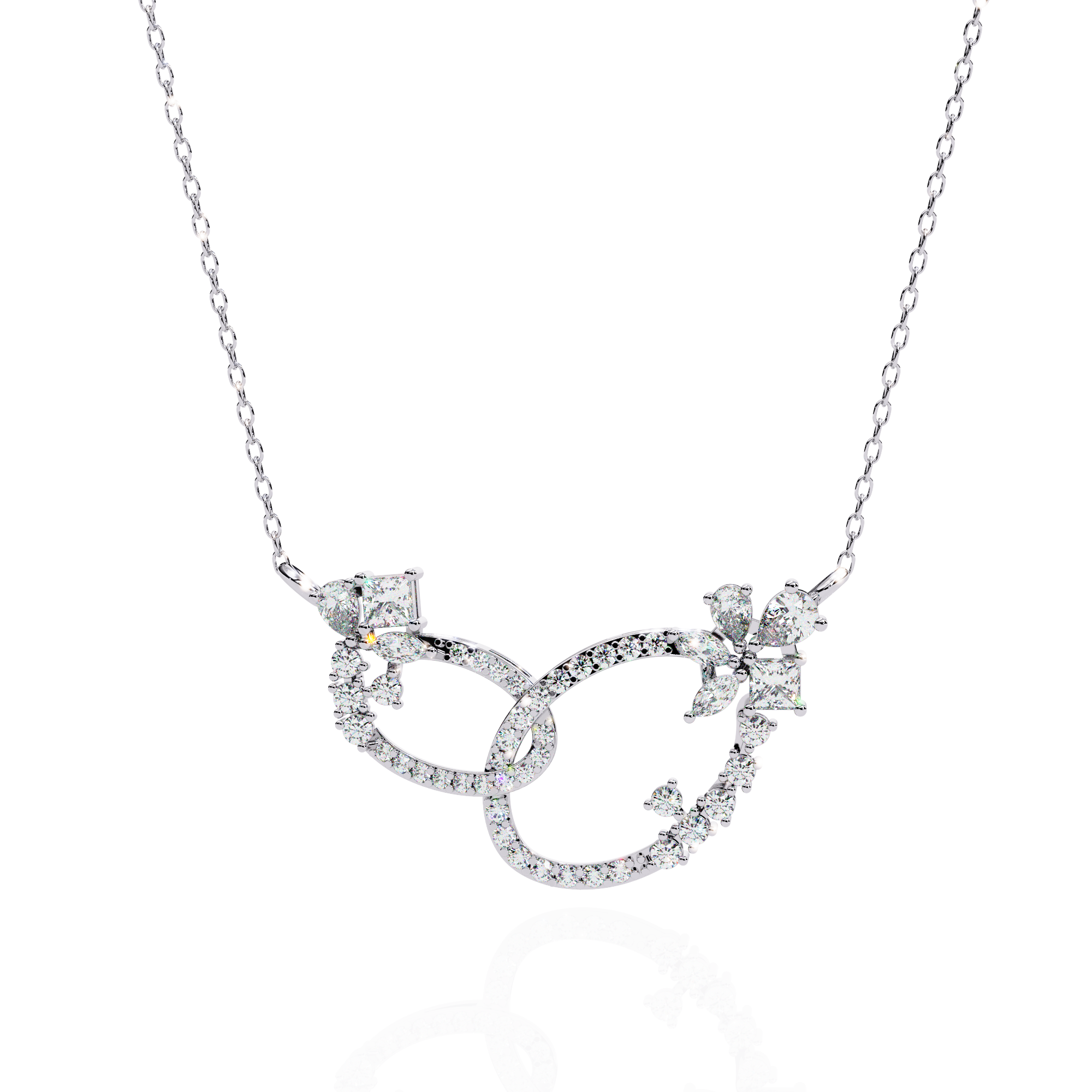 WOKE™ 14k 0.55 CT round diamond neck chain in 14k Gold