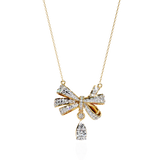 WOKE™ 14k 1.8 CT round diamond neck chain in 14k Gold