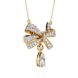 WOKE™ 14k 1.8 CT round diamond neck chain in 14k Gold