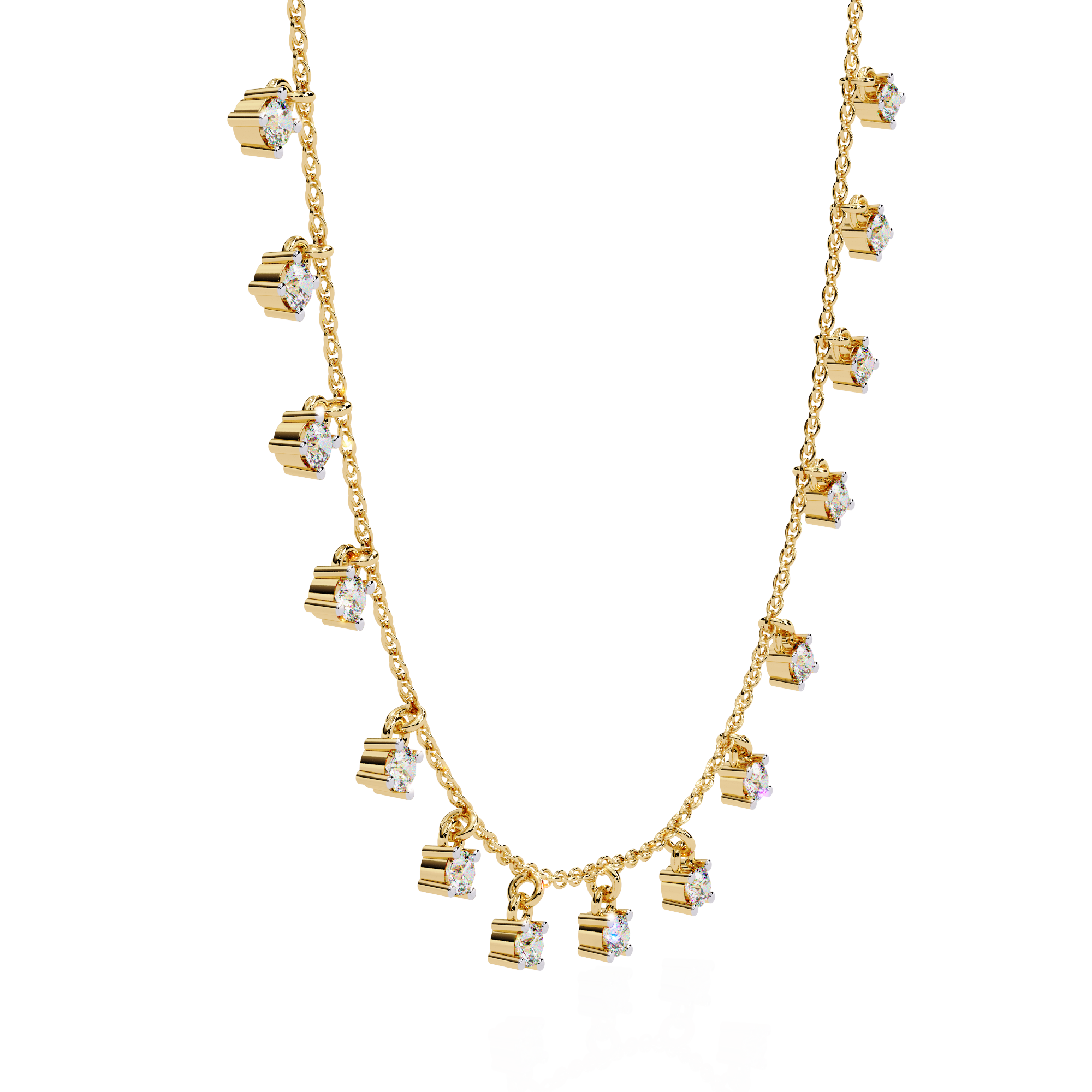 WOKE ™ 7 Carats Moissanite Charms necklace