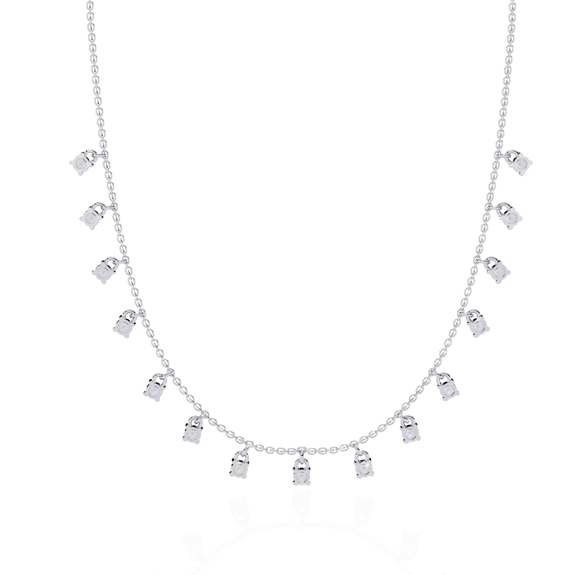 WOKE ™ 7 Carats Moissanite Charms necklace