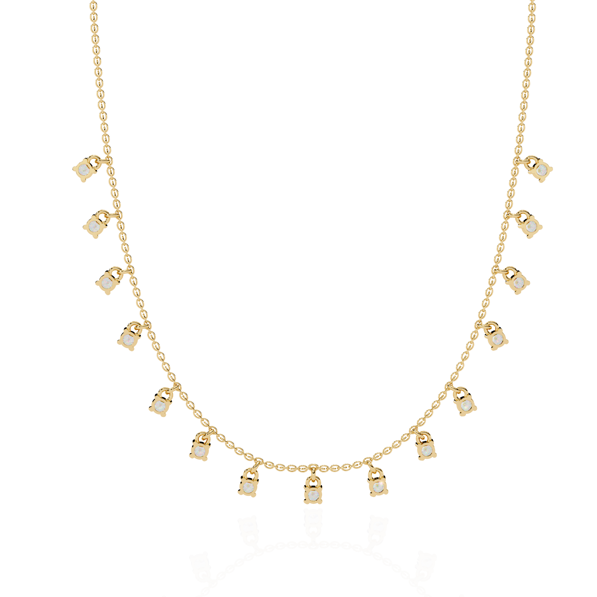 WOKE ™ 7 Carats Moissanite Charms necklace