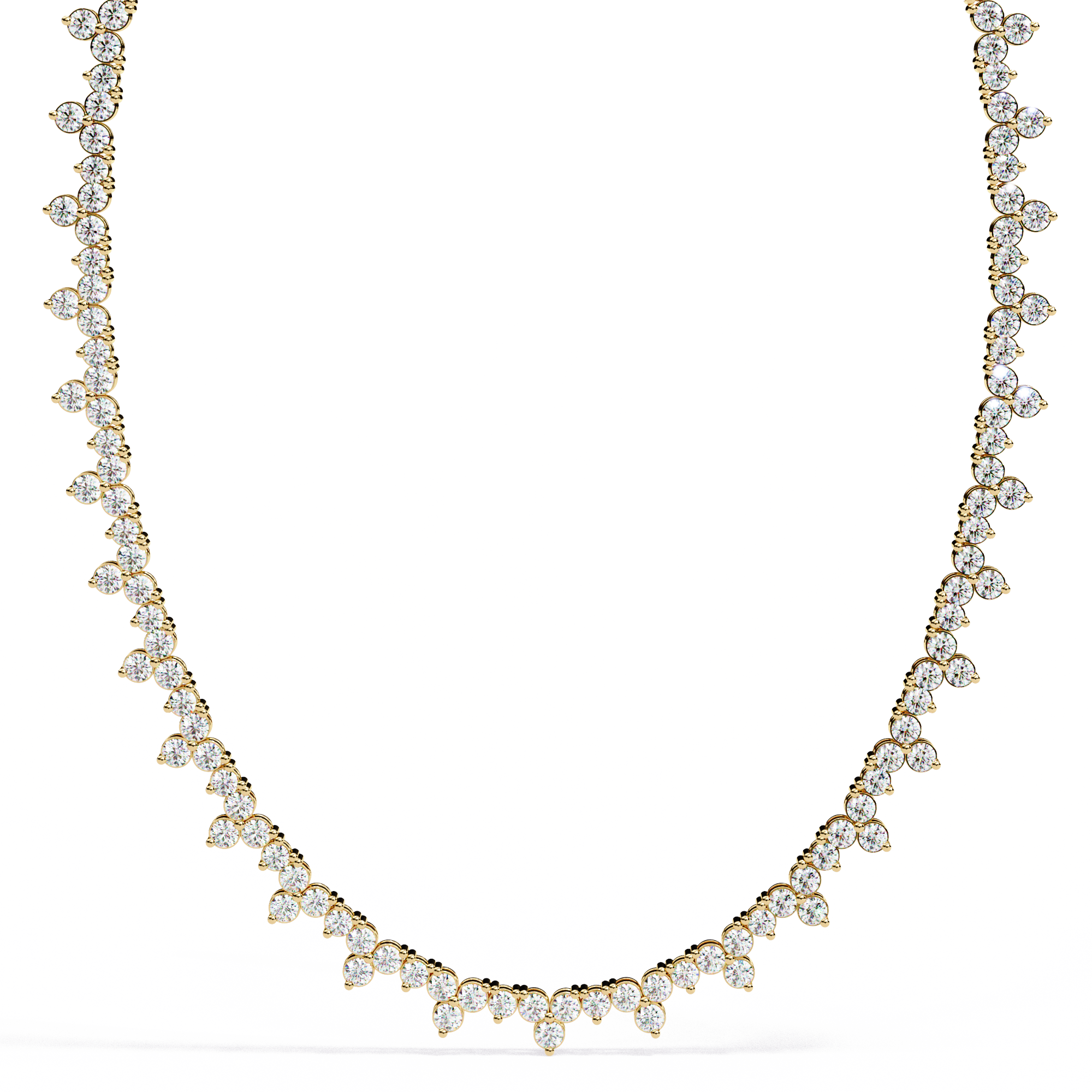 WOKE ™  14 Carats Charm tennis necklace (3mm)