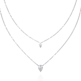 WOKE™ 14k 1.2 CT Pear diamond LAYERED chain in 14k Gold