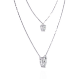 WOKE™ 14k 1.2 CT Pear diamond LAYERED chain in 14k Gold