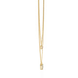 WOKE™ 14k 1.2 CT Pear diamond LAYERED chain in 14k Gold
