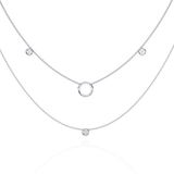 WOKE™ 14k 0.55 CT round diamond LAYERED chain in 14k Gold