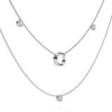 WOKE™ 14k 0.55 CT round diamond LAYERED chain in 14k Gold