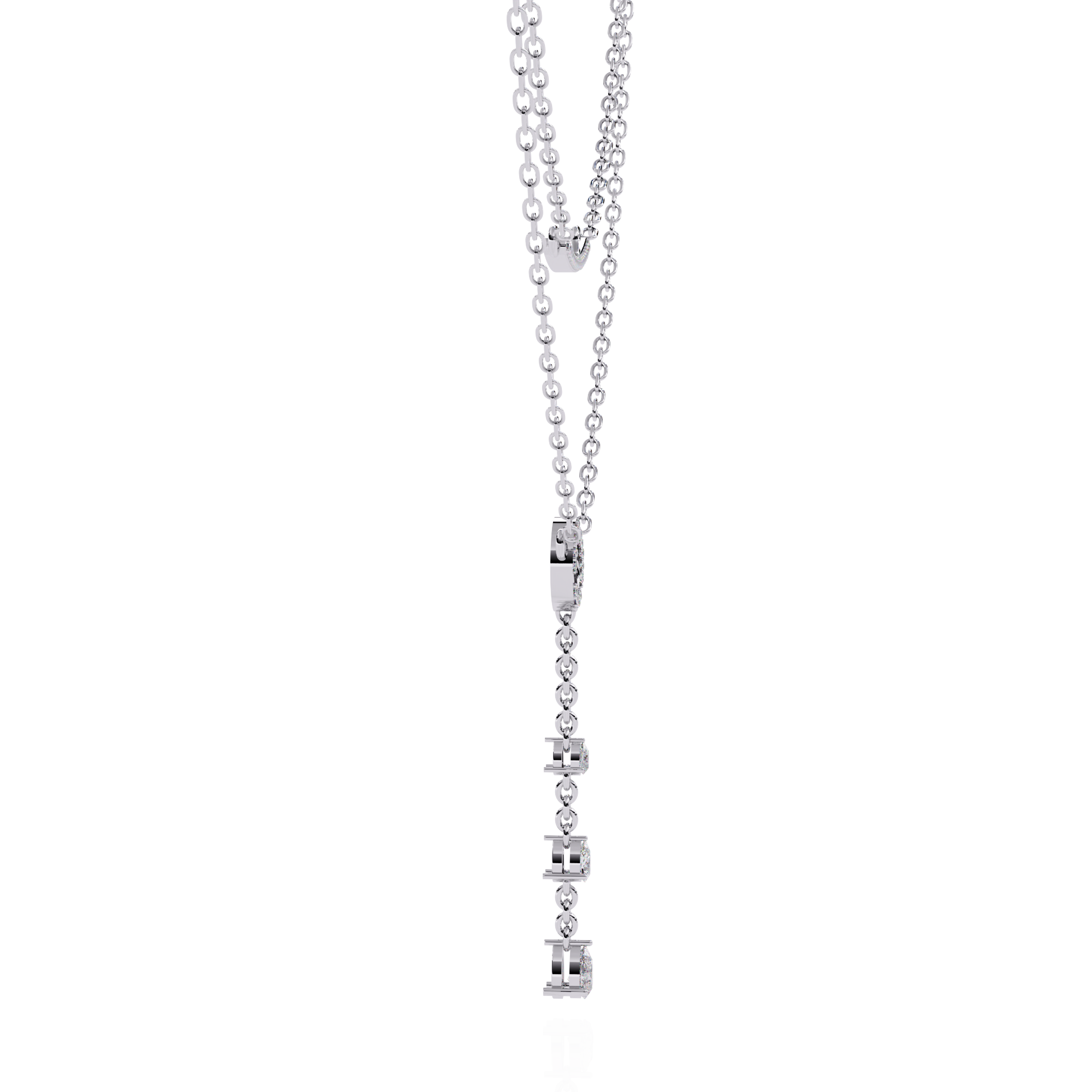 WOKE™ 14k 0.55 CT round diamond LAYERED chain in 14k Gold