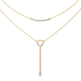 WOKE™ 14k 0.55 CT round diamond LAYERED chain in 14k Gold