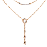 WOKE™ 14k 0.55 CT round diamond LAYERED chain in 14k Gold